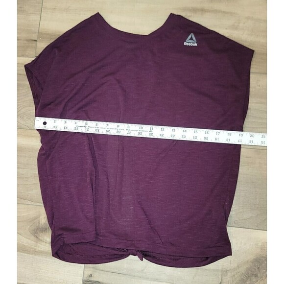 Reebok Burnout Burgundy Workout Low Waist T-Shirt Size L - Picture 8 of 8